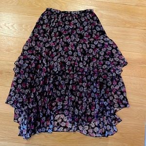 LoveShackFancy tiered floral skirt